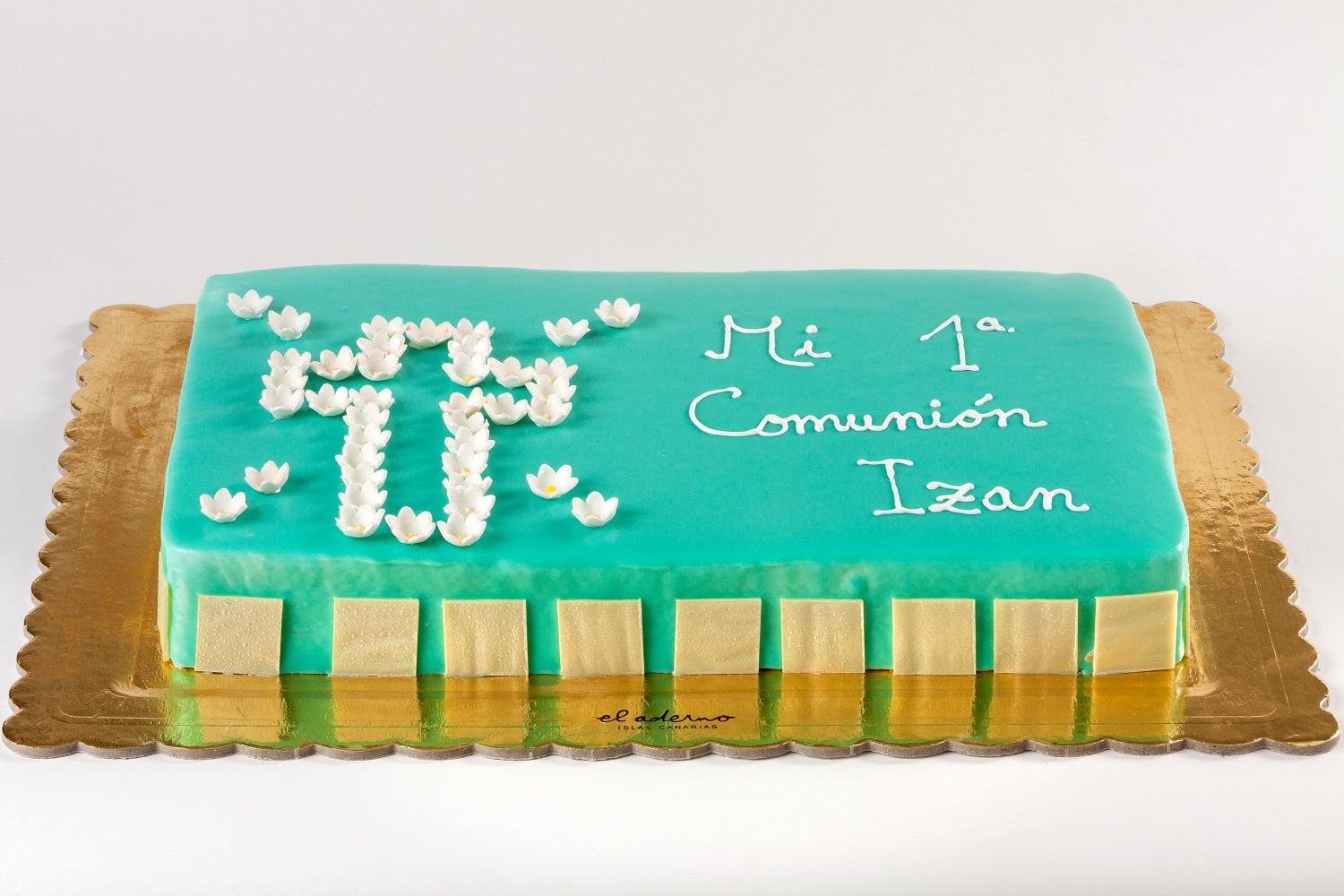 tarta rectangular de comunión